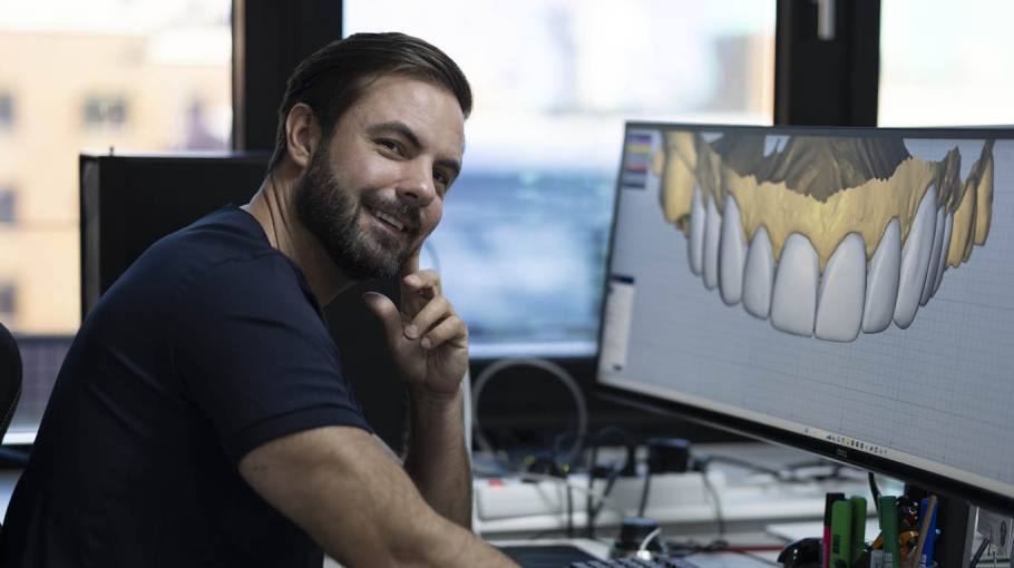 3D-design av tänder i labbet